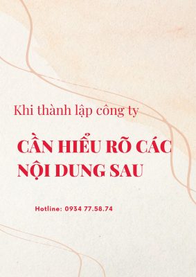 Những nội dung cần lưu ý khi thành lập doanh nghiệp