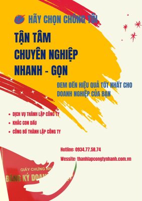 THÀNH LẬP DOANH NGHIỆP